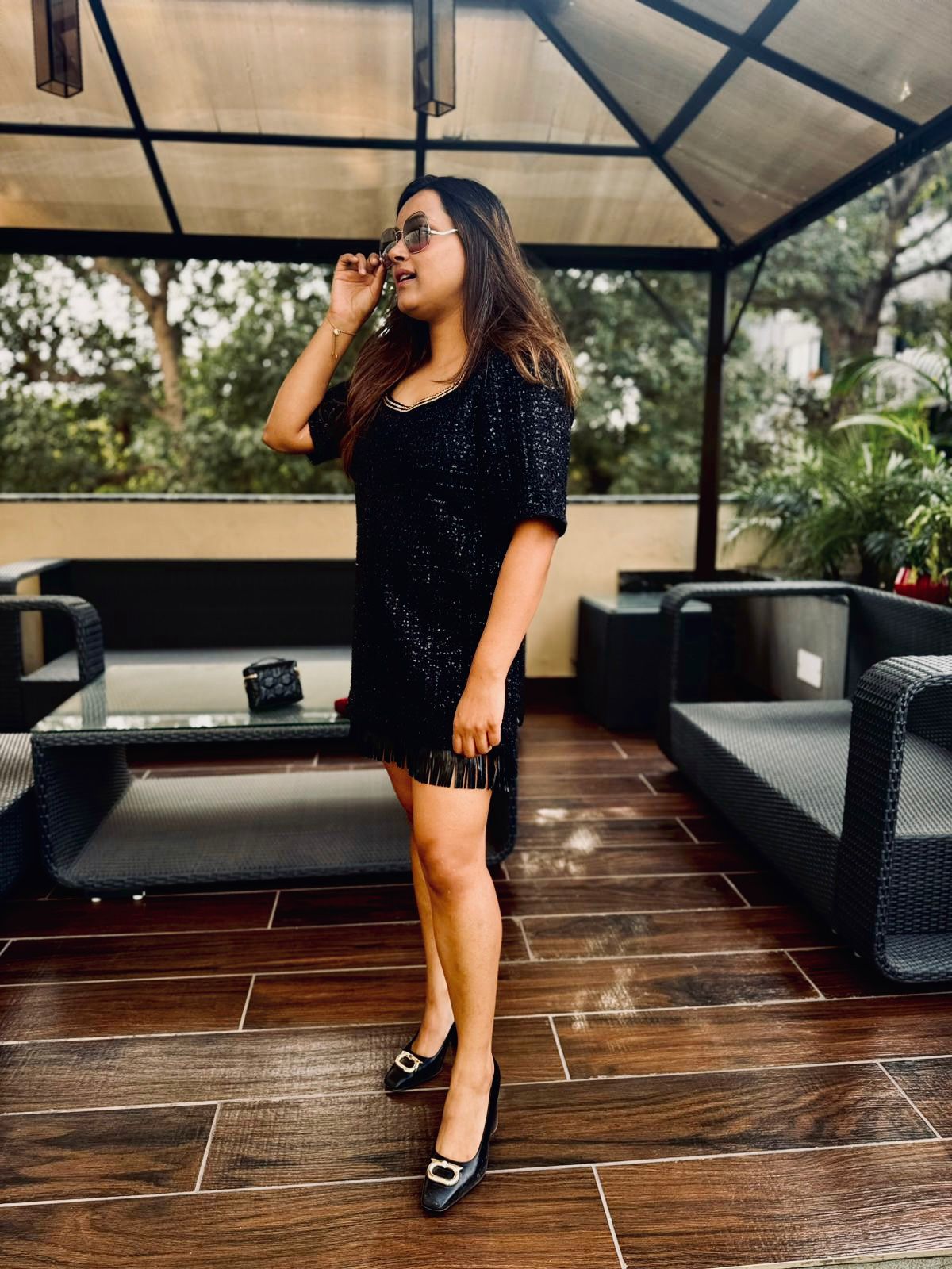 Black tweed