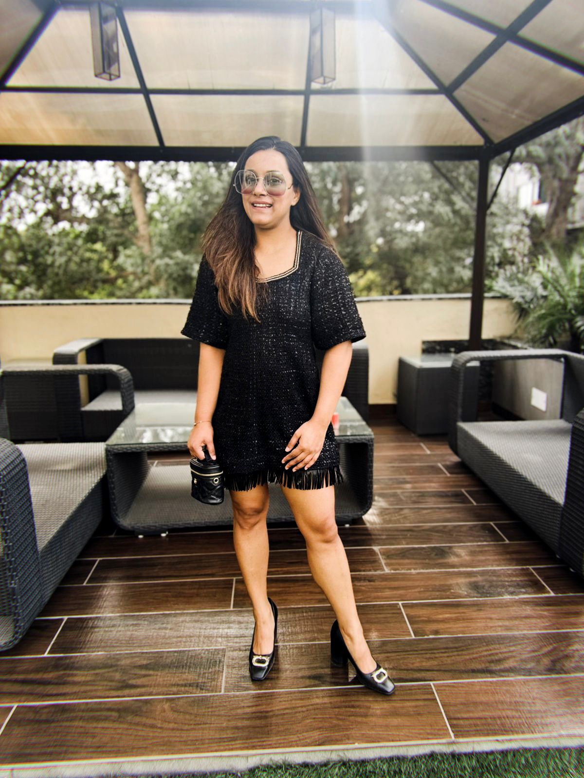 Black tweed