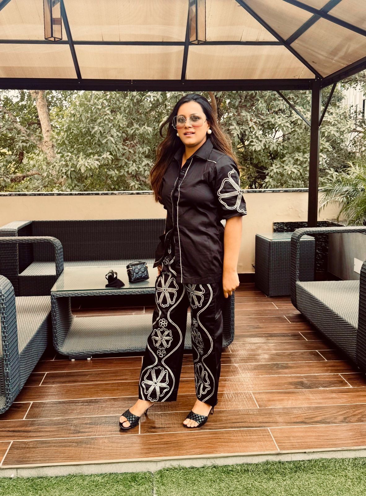 Mitali Wadhwa (Boho noir floral coordset)