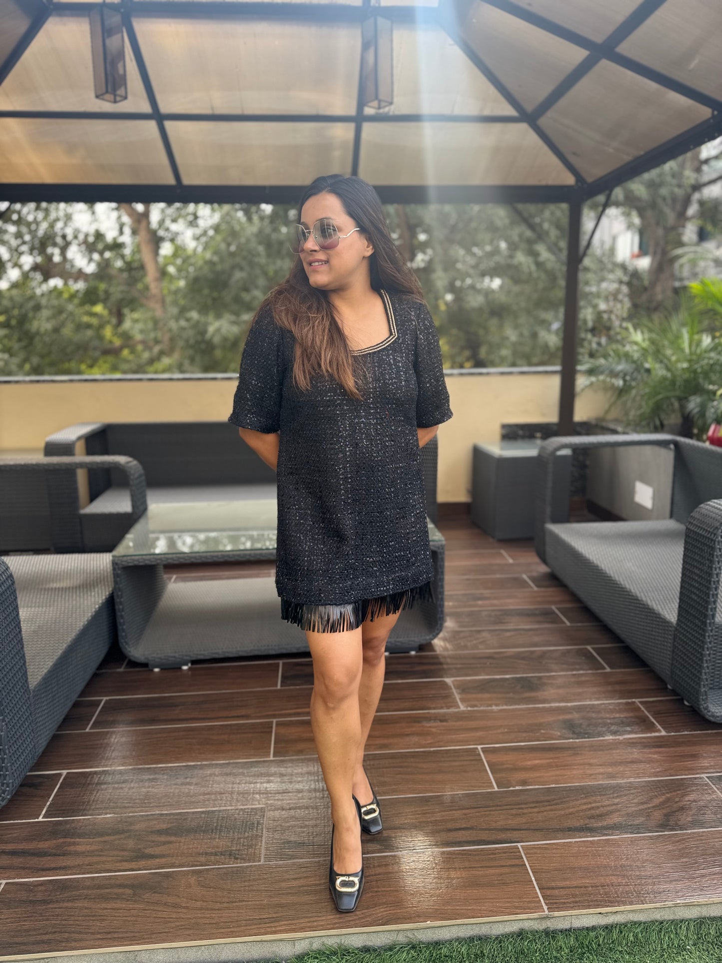 Black tweed