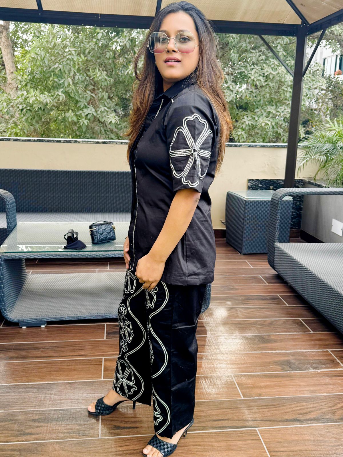 Mitali Wadhwa (Boho noir floral coordset)