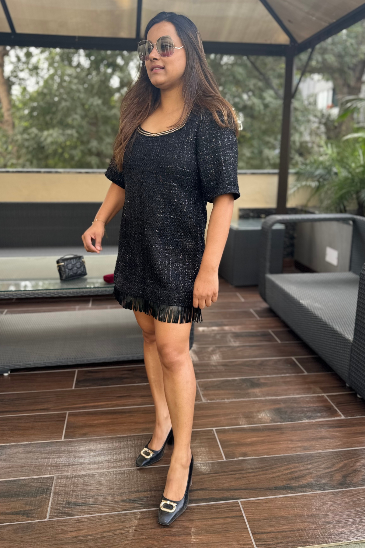 Black tweed