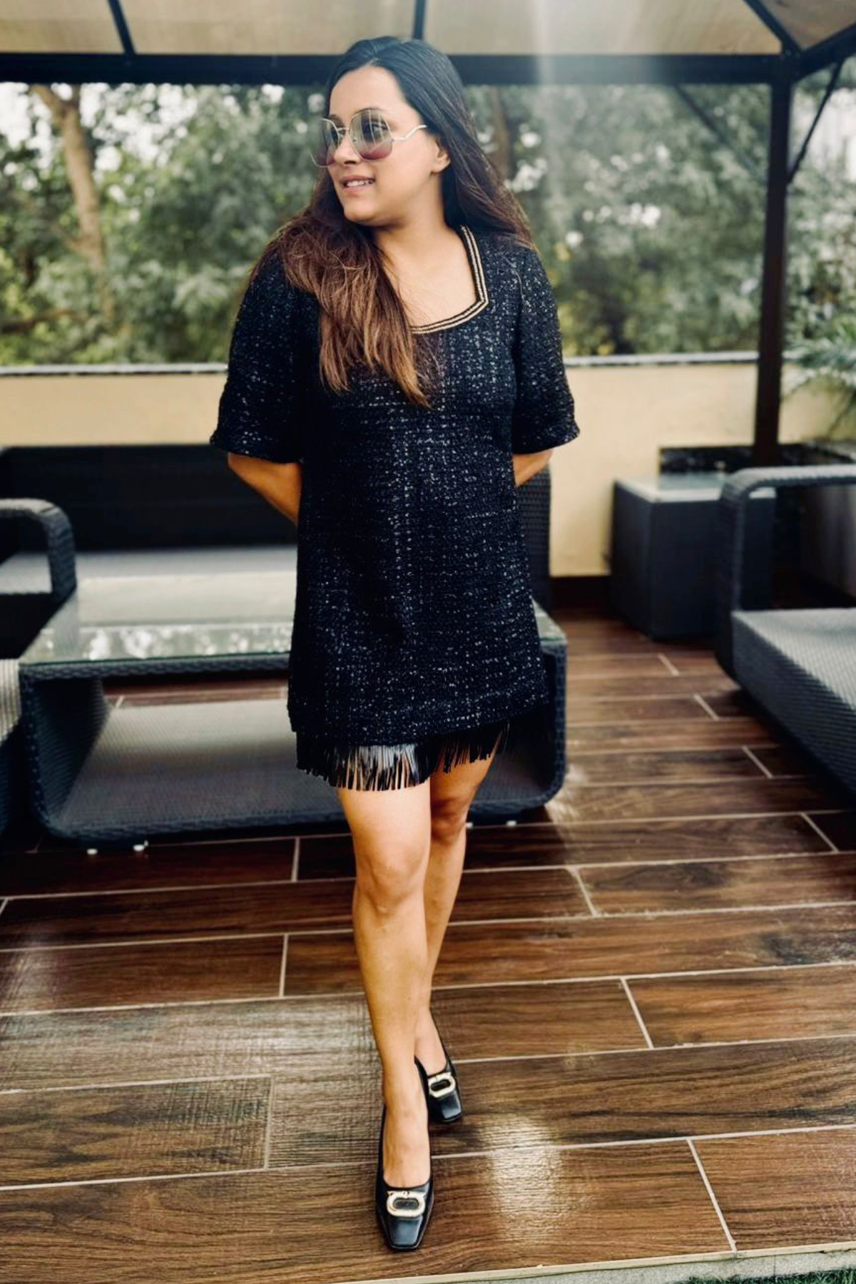 Black tweed