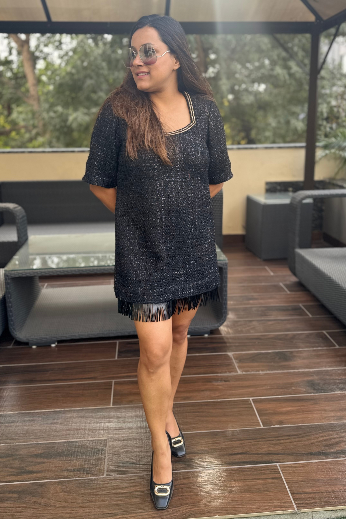 Black tweed