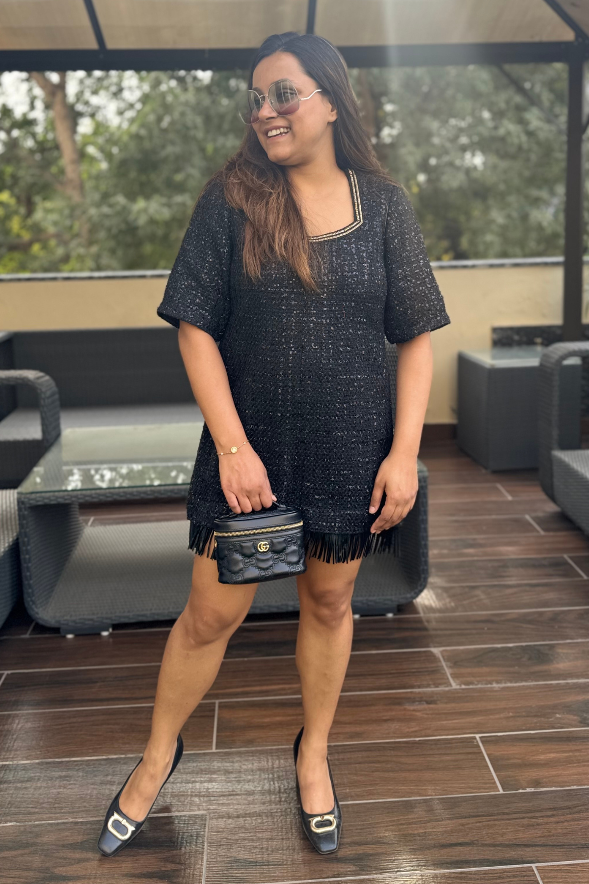 Black tweed