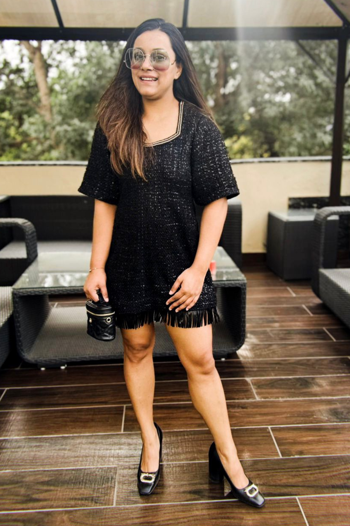 Black tweed