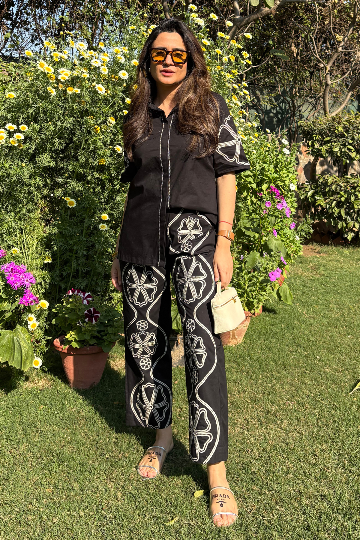 Boho noir floral coordset (Mitali Wadhwa)