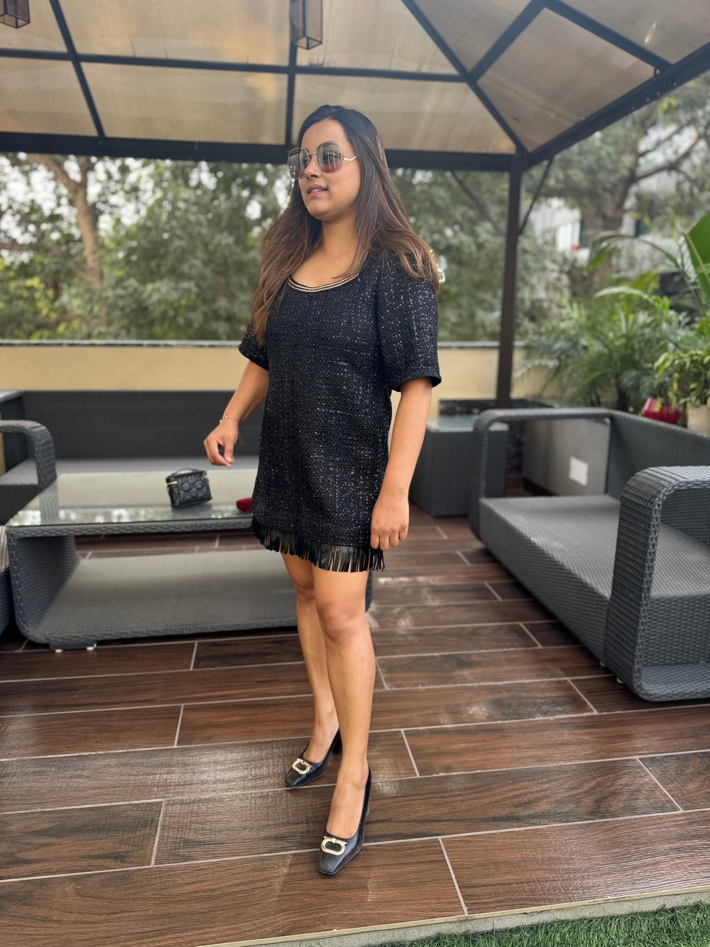 Black tweed