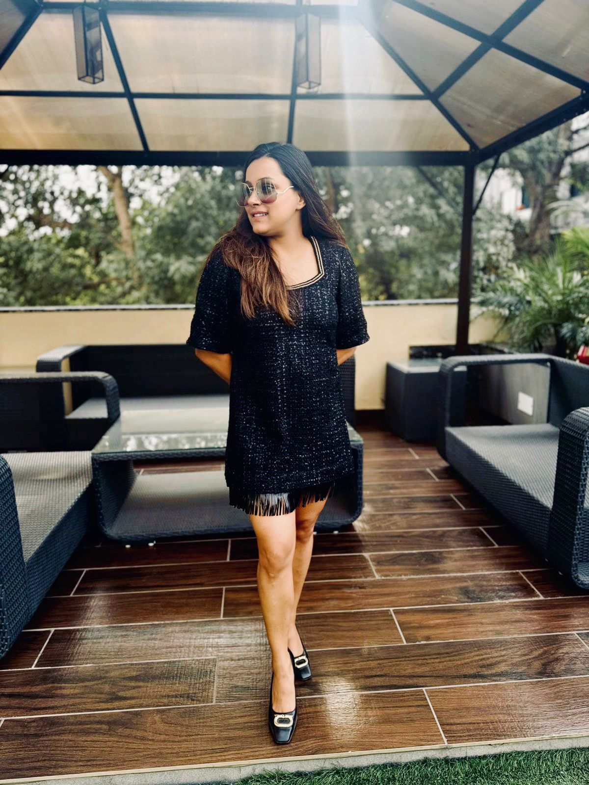 Black tweed