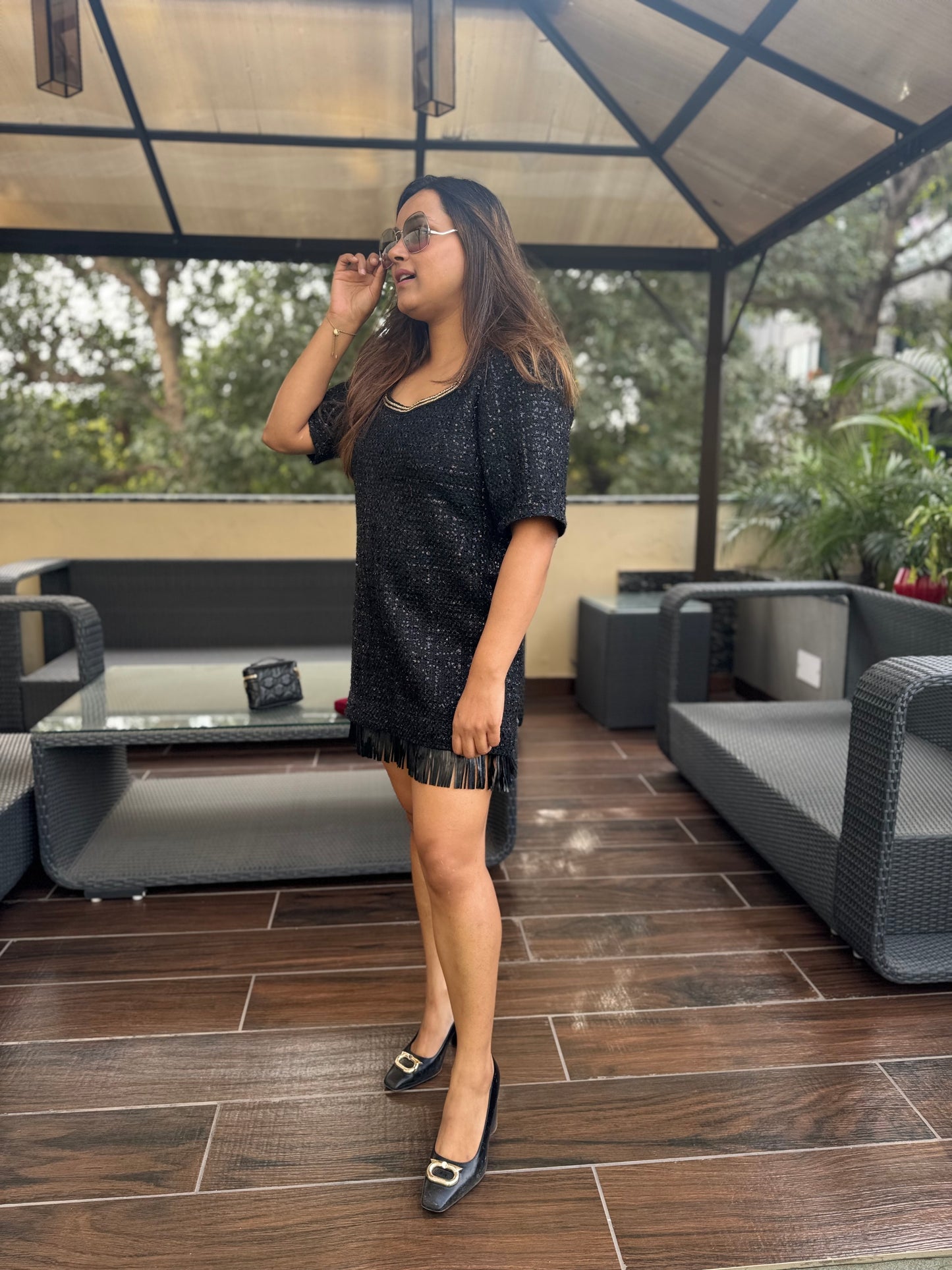 Black tweed