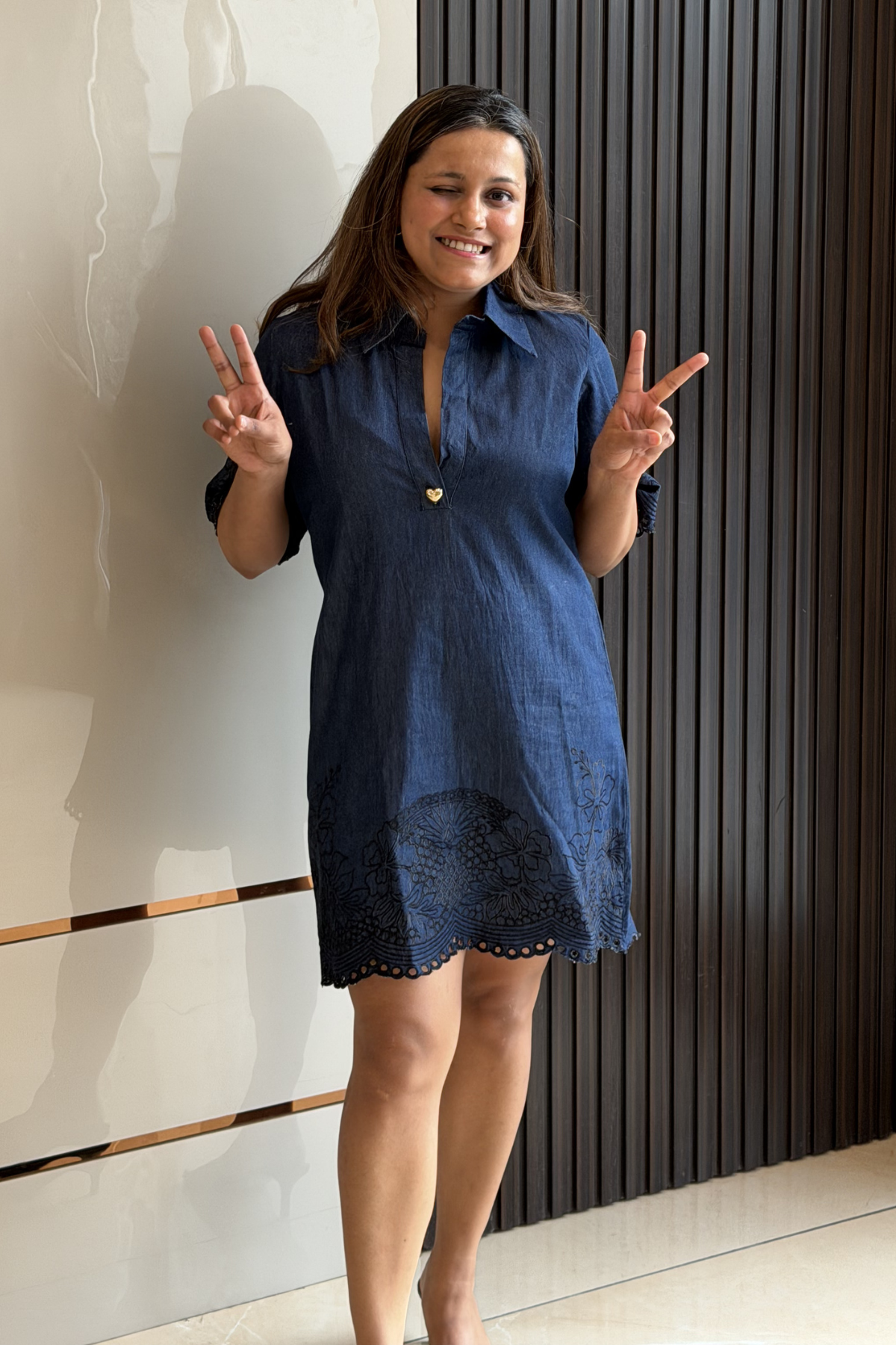Pineapple Denim Dress