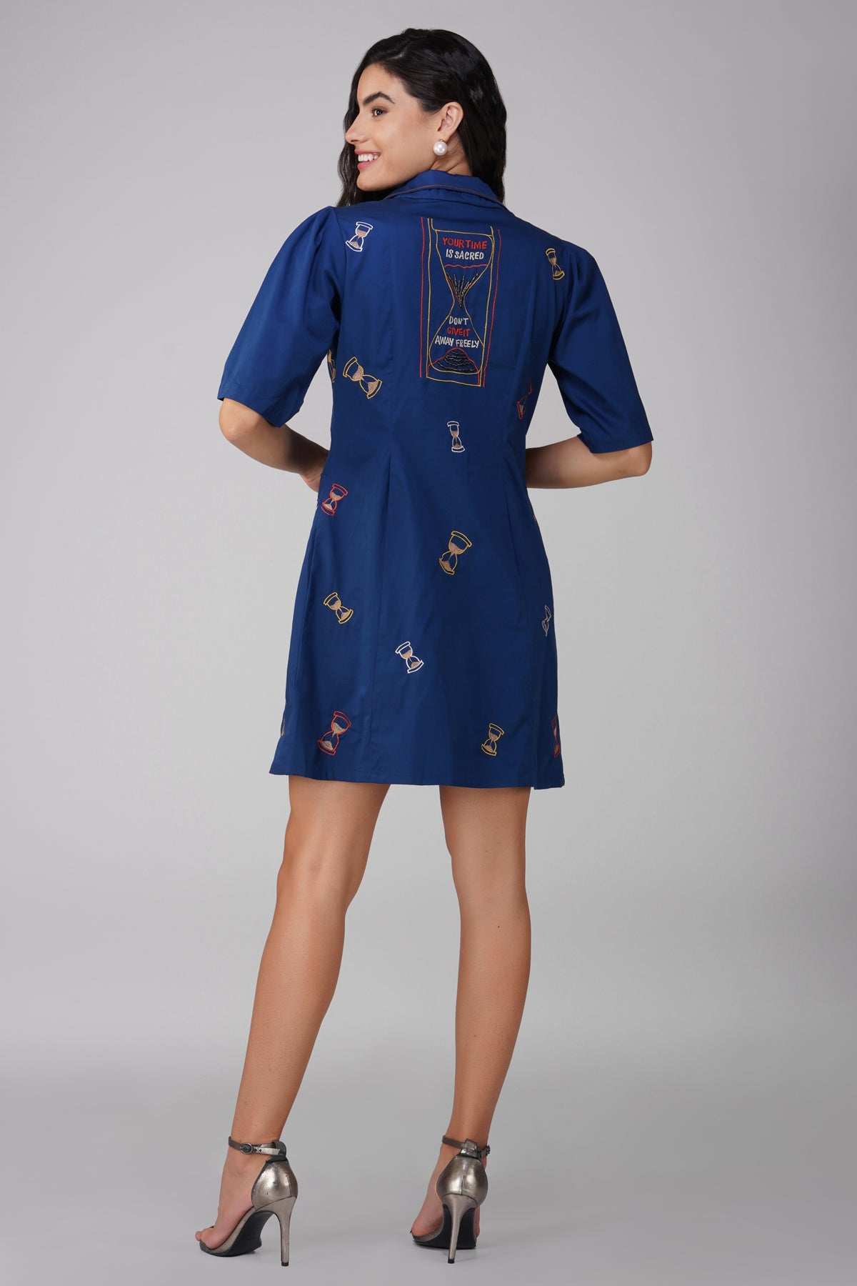 Denim Blue Hourglass Dress (Punanya Virmani)
